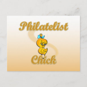 Philatelist Chick Postcard