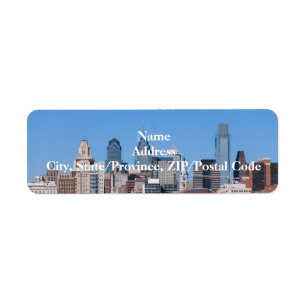 Phildadelphia Skyline Label Return Address Label