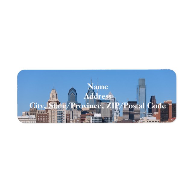 Phildadelphia Skyline Label Return Address Label (Front)
