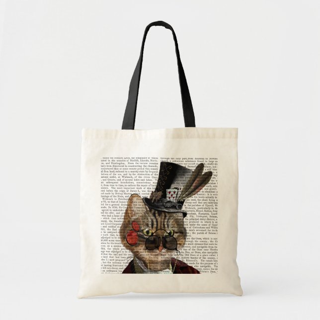 Phileas Feline Steampunk Cat & Top Hat 2 Tote Bag (Front)
