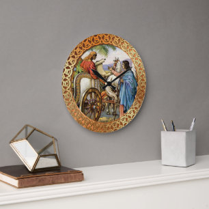 philip and the man in a chariot clock