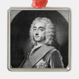 Philip Dormer Stanhope, engraved by John Simon Metal Ornament