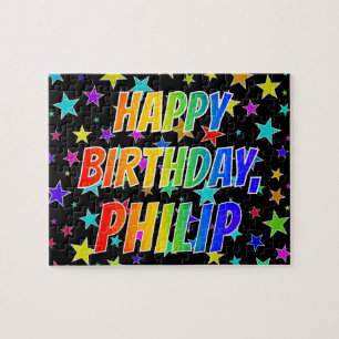 "PHILIP" First Name, Fun "HAPPY BIRTHDAY" Jigsaw Puzzle