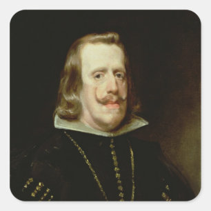 Philip IV of Spain, c.1656 Square Sticker