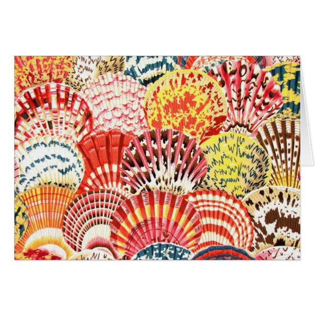 Philip Jacobs Fabric Scallop Shell Card (Front Horizontal)