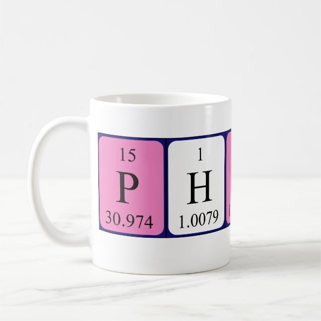 Philip periodic table name mug (Left)