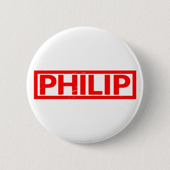 Philip Stamp 6 Cm Round Badge (Front)