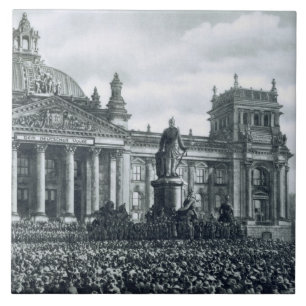 Philipp Scheidemann (1865-1939) gives an address f Ceramic Tile