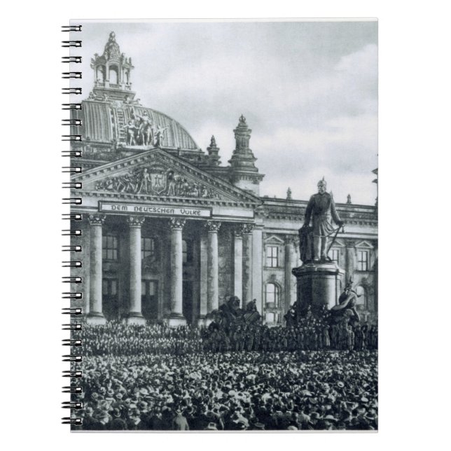 Philipp Scheidemann (1865-1939) gives an address f Notebook (Front)