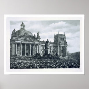 Philipp Scheidemann (1865-1939) gives an address f Poster