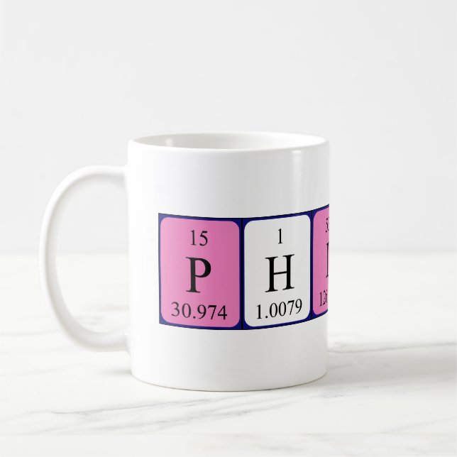 Philippa periodic table name mug (Left)