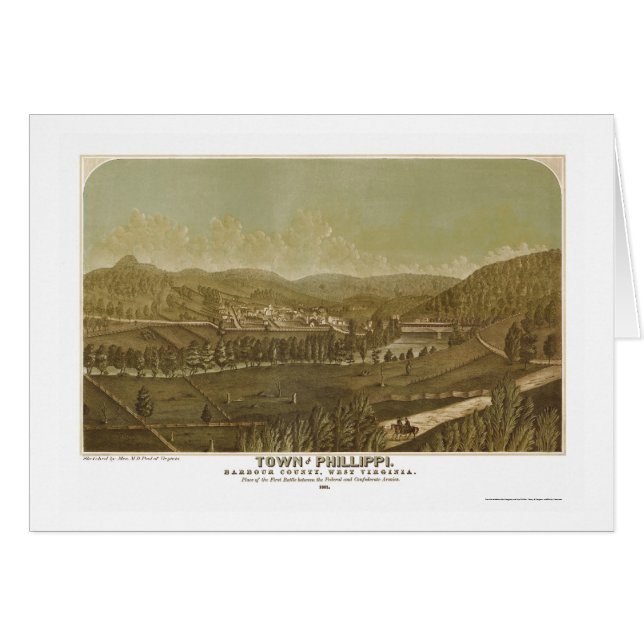 Philippi, WV Panoramic Map - 1861 (Front Horizontal)