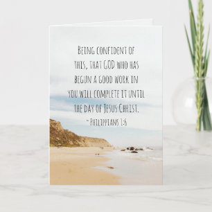 Philippians 1:6 GOD who has begun a good work Card