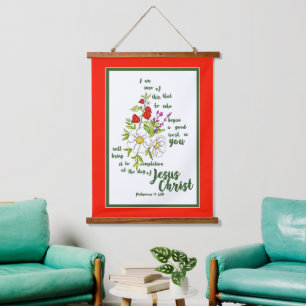 Philippians 1:6 hanging tapestry