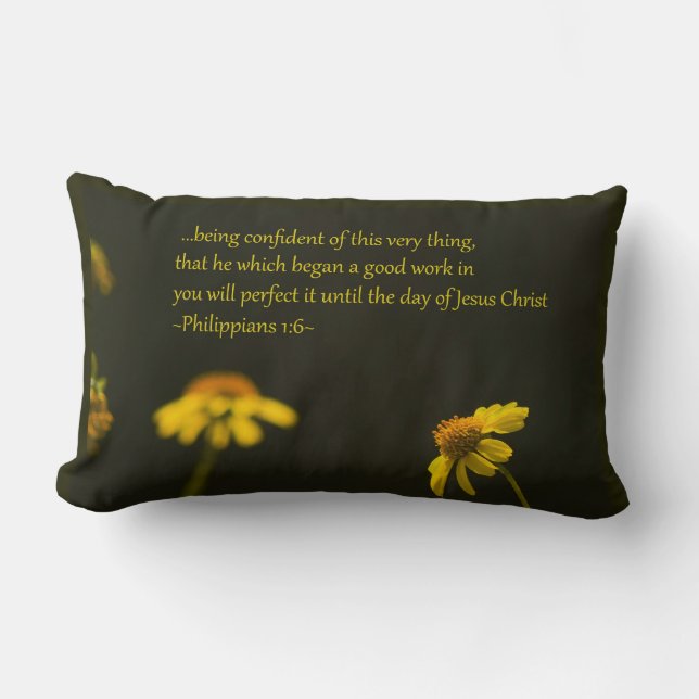Philippians 1:6 lumbar cushion (Front)