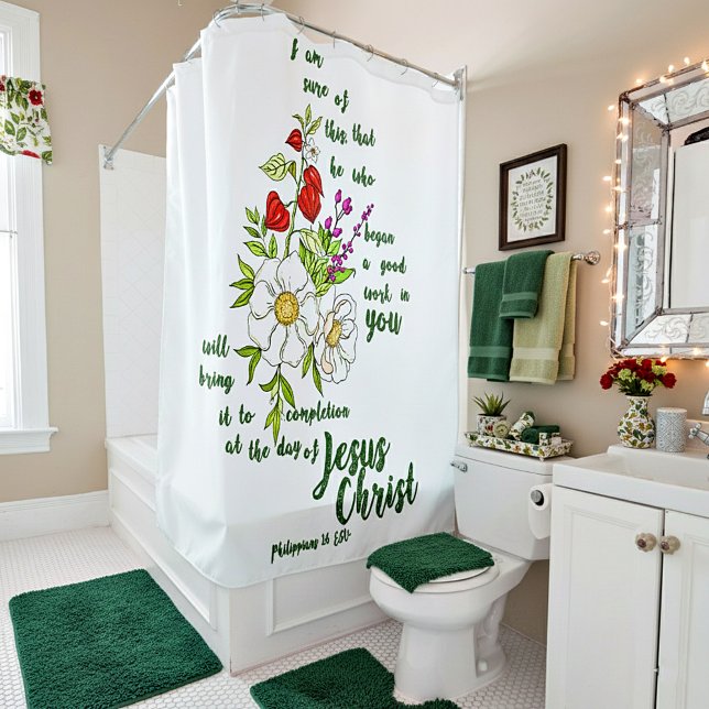 Philippians 1:6 shower curtain (Creator Uploaded)