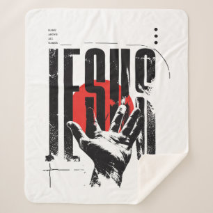 Philippians 2:9 Name Above All Names Retro Grunge Sherpa Blanket