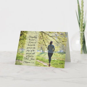 Philippians 3:13-14 I press on towards the goal Card