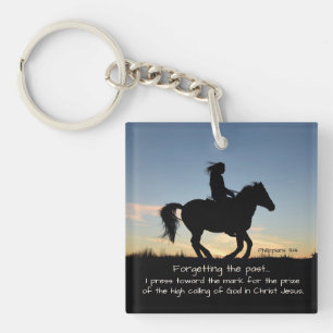 Philippians 3:13-14 I press towards the mark, Key Ring
