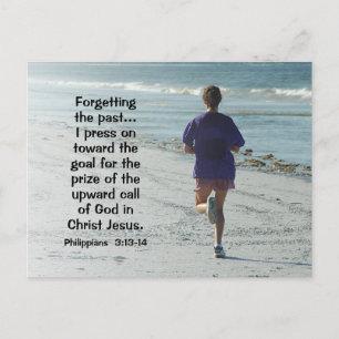 Philippians 3:13 Forgetting the Past, Bible Postcard
