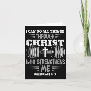 Philippians 413 Christian Jesus Bodybuilding Weigh Card