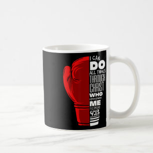 Philippians 413 Religious Boxing Funny Christian B Coffee Mug