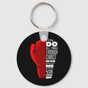 Philippians 413 Religious Boxing Funny Christian B Key Ring