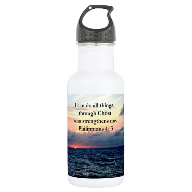 PHILIPPIANS 4:13 532 ML WATER BOTTLE (Front)