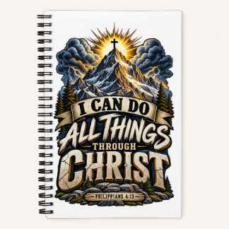 PHILIPPIANS 4:13 All Things Through Chris Notebook