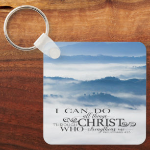 Philippians 4:13 All things through Christ Bible Key Ring