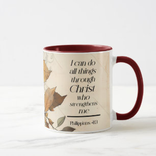 Philippians 4:13 All things through Christ Bible Mug