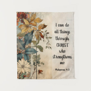 Philippians 4:13 All things through Christ Bible  Tapestry