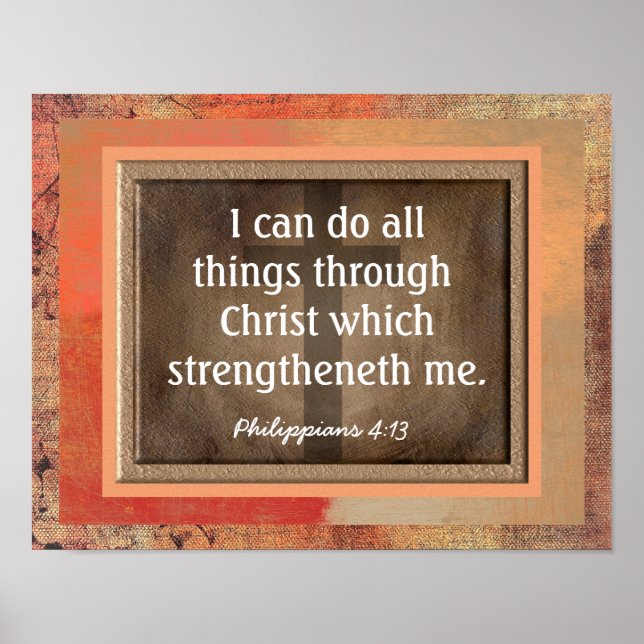 Philippians 4:13 Art Print (Front)
