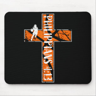Philippians 4 13 basketball men women boys g t mouse pad