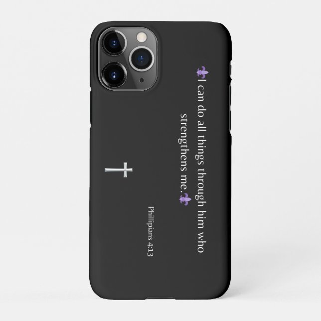 Philippians 4:13 Bible Verse iPhone / iPad case (Back)