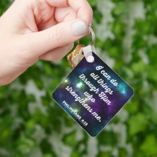 Philippians 4:13 Bible Verse Key Ring