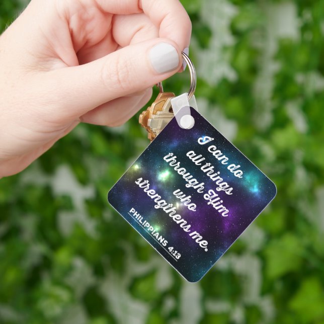 Philippians 4:13 Bible Verse Key Ring (Hand)