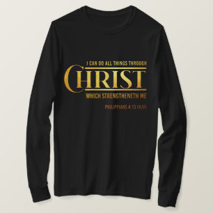 Philippians 4:13 Bible Verse KJV Quote Men's T-Shirt
