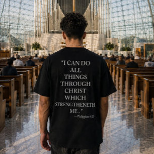 Philippians 4:13 Bible Verse T-Shirt