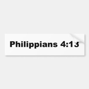 Philippians 4:13 bumper sticker