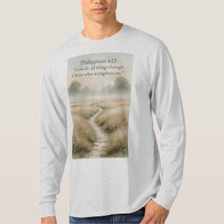 Philippians 4:13 Christian Men's Long Sleeve Tee