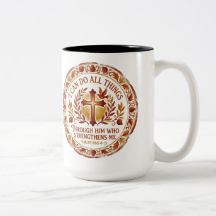 Philippians 4:13 Coffee Mug Christian Bible Verse 