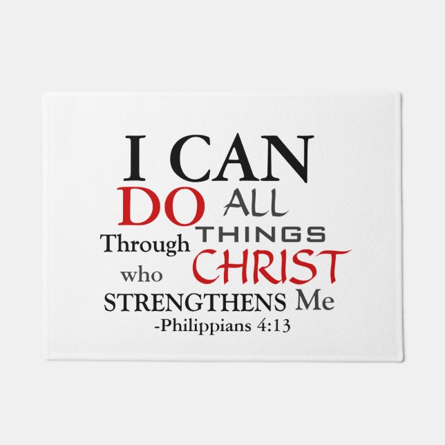 PHILIPPIANS 4:13 DOORMAT (Front)