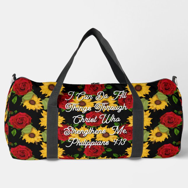 Philippians 4:13 duffle bag (Front)