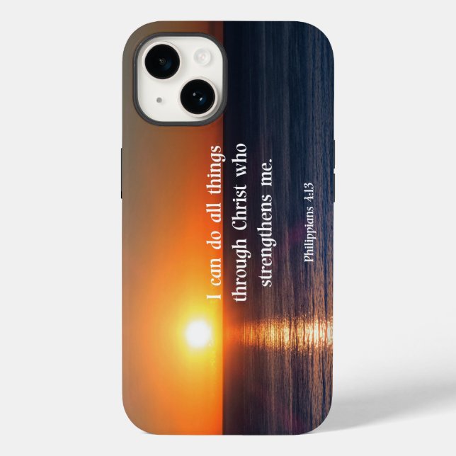 Philippians 4:13, famous bible verse, Case-Mate iPhone case (Back)