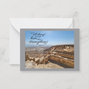 Philippians 4:13 Flat Notecard 