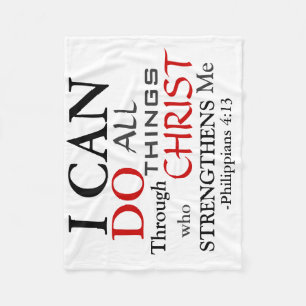 PHILIPPIANS 4:13 FLEECE BLANKET