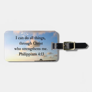 PHILIPPIANS 4:13 HOPE LUGGAGE TAG