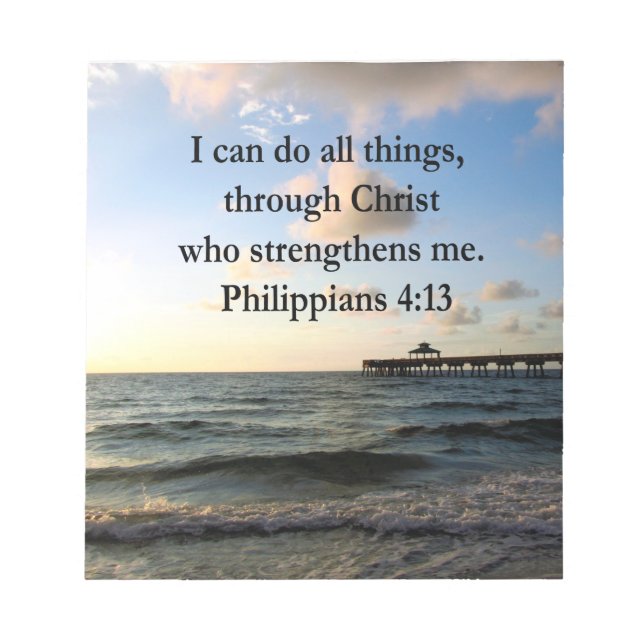 PHILIPPIANS 4:13 HOPE NOTEPAD (Front)