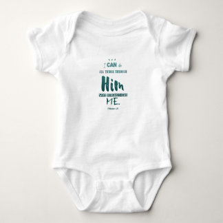Philippians 4:13 – I Can Do All Things - Baby Gift Baby Bodysuit